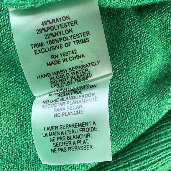 Sioni Women’s Embellished Collar Sweater New Kelly Green Small - Picture 10 of 11